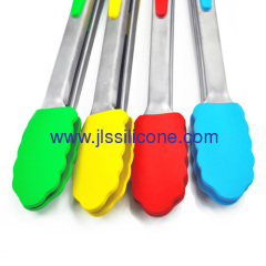 Qualified manufacture for silicone food tong with stainless steel handle