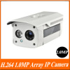 H.264 5.0MP 1/2.5'' Progressive Scan CMOS 20-25m IR View 1* High Power Array LEDS Network Surveillance Cameras