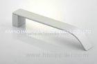 White Aluminum Wardrobe Pull Handles Brushed With Chrome