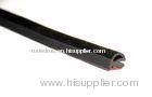 Black EPDM Solid Automotive Auto Rubber Seal , Flexible Steel Spine