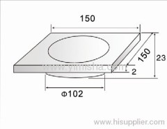 6 Inch Square Stainless Steel Anti-odour Strainer Floor Drain with Clean Out