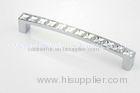 64 mm Zinc Alloy Crystal Furniture Handles With Chrome Brushed