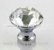 Jewel / Round Crystal Modern Furniture Handles With Chrome Polished