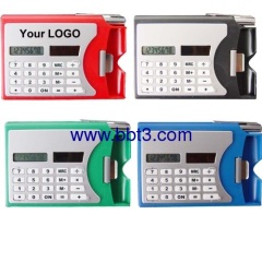 8 digit solar calculator with name card holder