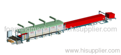 Continuous foam production line