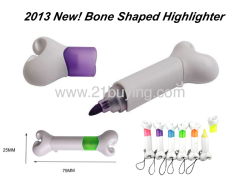 dog bone shape highlighter promo pens