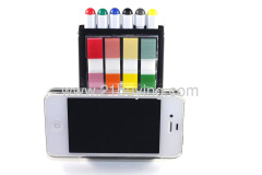 Iphone shaped stationery sets 5 in 1 highlighter pens with Iphone stand