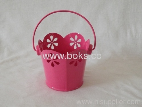 Easter Gift Tin Bucket with Handle