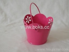 Easter Gift Tin Bucket with Handle