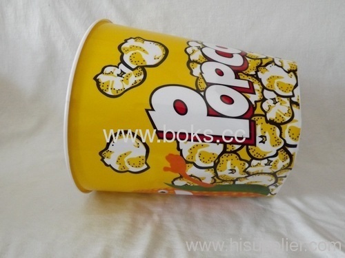 customized Square bottom Plastic Popcorn Cup