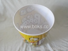 customized Square bottom Plastic Popcorn Cup