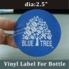Self Adhesive Blue Round Label For Package,Logo Sticker With Different Size Customized In Rolls
