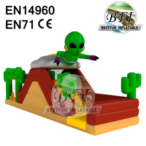 Blue Alien Simple Kid Inflatable Obstacle