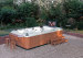 Outdoor hot tub for holding a big party