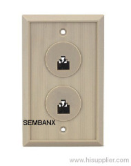 flush plate for 2 telephone jacks