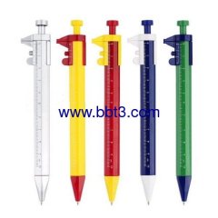 Promotional caliper shape ballpoint pen with colorful barrel