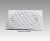 Square Zinc Alloy Chrome Plated Floor Drain with Outlet Diameter 96mm