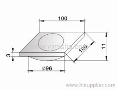 Square Zinc Alloy Chrome Plated Floor Drain with Outlet Diameter 96mm