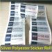 Custom Silver Polyester Sticker Printing