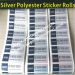 Waterproof Silver Foil Labels With Serial Numbers