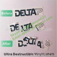 Destructible Adhesive Vinyl Labels Manufacturer