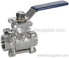 -PC SCREWED BALL VALVE (WITH MOUNTING FLANGED)