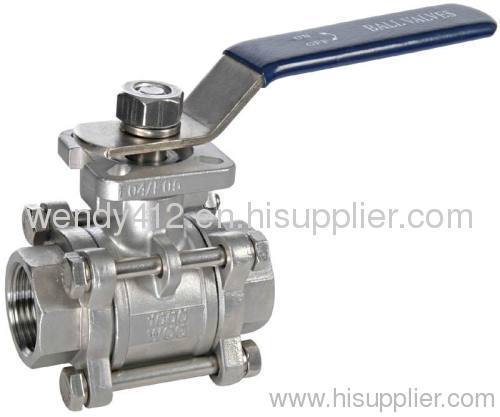-PC SCREWED BALL VALVE (WITH MOUNTING FLANGED)