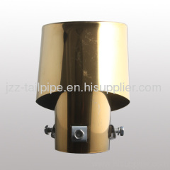 Universal modified stainless steel gold-plated car muffler tail