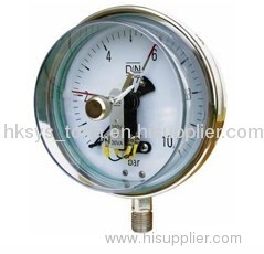 Magnetic electric contact pressure gauge