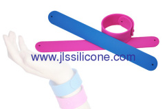 Promotional silicone slap wrist bracelet