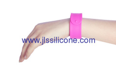 Promotional silicone slap wrist bracelet