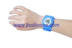 Bright silicone slap electronic watch