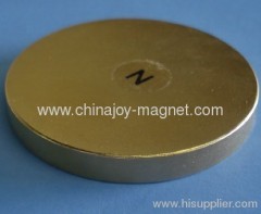 Therapy Magnets 1.5 in x 3/8 in Gold Coated Neodymium Disc N42