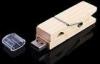 4 GB USB 2.0 Flash Drive Disk , Clip Shaped Wood Storage Device