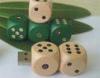 8 GB Dice Shaped Wooden USB Flash Drive , USB 2.0 Interface