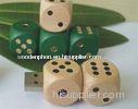 8 GB Dice Shaped Wooden USB Flash Drive , USB 2.0 Interface