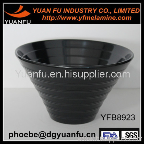 Popular melamine cheap black round bowl