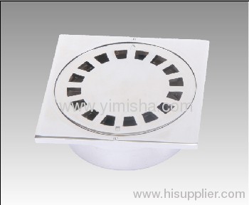 Square Zinc Alloy Chrome Plated Floor Drain with Outlet Diameter 32 mm
