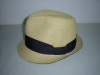 100% woven paper straw fedora