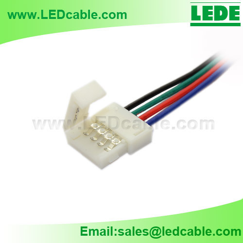 Plastic Solderless connector wire For RGB LED Strip