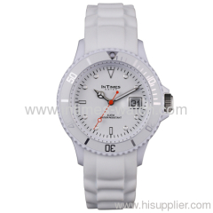 Intimes unisex watch 40mm white watch for ladies with Japan movt CE & RoHS certified watches white color IT-044