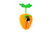 Lovely carrot style silicone key holder