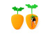 Lovely carrot style silicone key holder