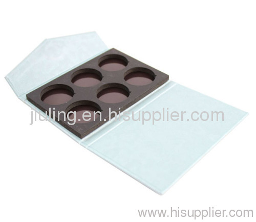 New fashion 6 colours paper material eyeshadow box/ makeup packing manufacturer