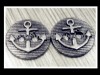 2H Embossed Ship Anchor Logo Metal Button