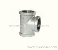 TEE malleable iron pipe fittings