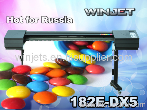 Easy setup WinJET 182e large format eco digital solvent inkjet printer with EPSON DX5 printhead using indoor ink tintas