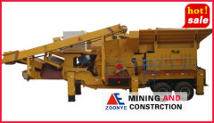 High capacity semi-automatic mobile crusher for sale