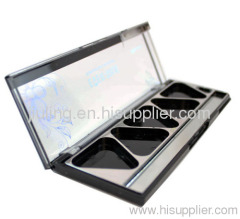 Fashion makeup packing 6 colours square shape plastic eyeshadow palette