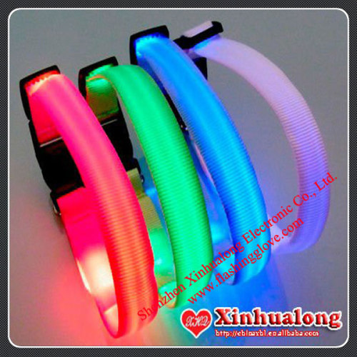 LED glowing dog collar&leashes used in night